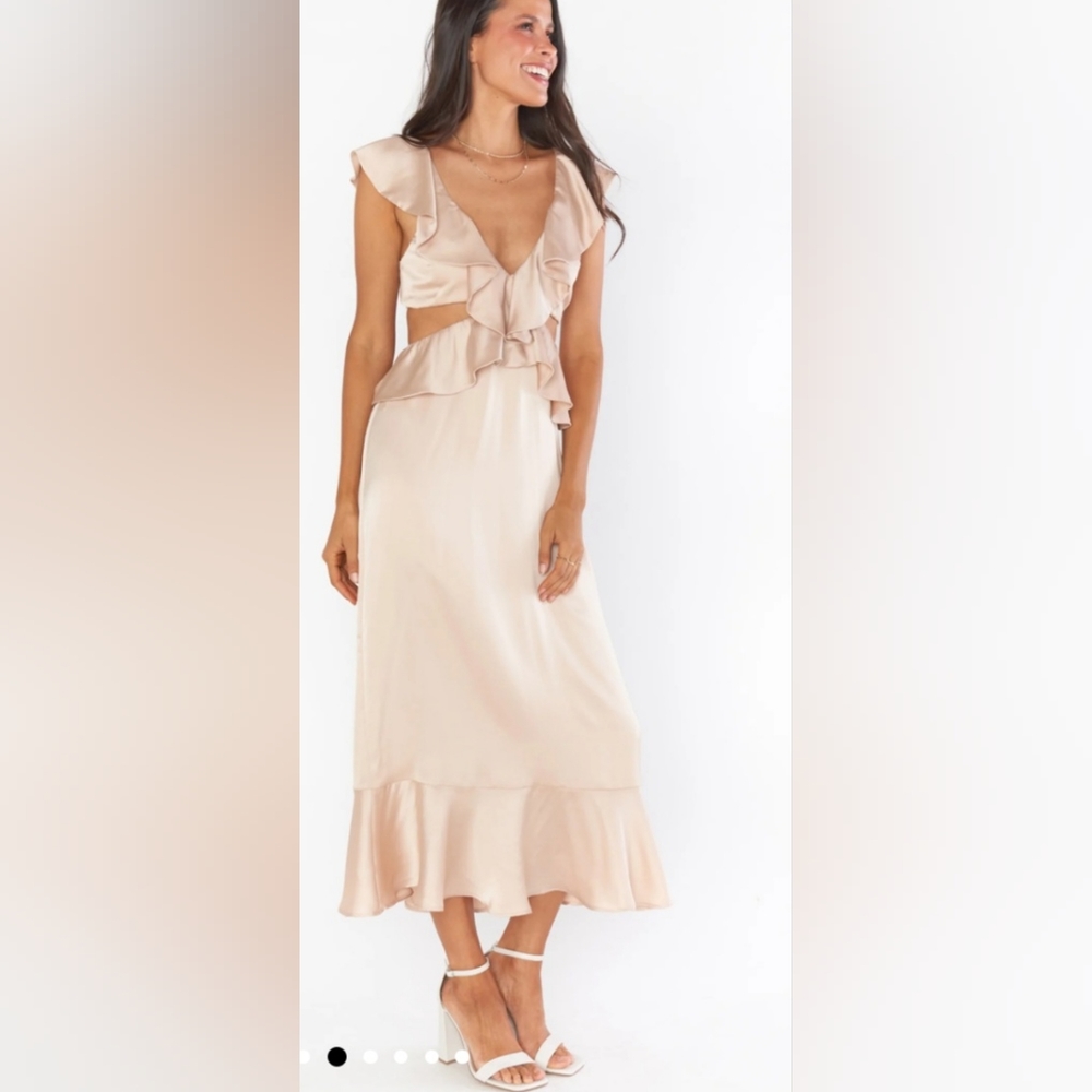 NWT Show Me Your Mumu Champagne Satin Dress